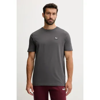 Bavlněné tričko Puma ESS ELEVATED 684726 šedá 90X, vel. M