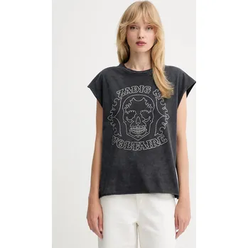 Pánské tričko Bavlněné tričko ZADIG&VOLTAIRE JWTT01275 šedá 90Y, vel. L