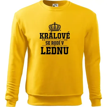 Pánská mikina Králové se rodí v lednu - Mikina Essential pánská - 3XL ( Žlutá )