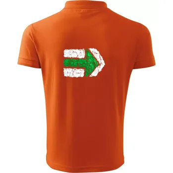 Pánská košile Párová turistická značka zelená - Polokošile pánská Pique Polo 203 - L ( Oranžová )