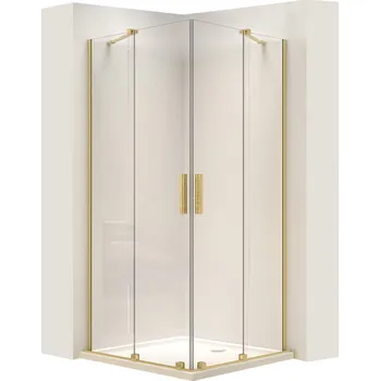 Rea Sprchová kabina REA Montana Double Gold Brush 90x90 REA-K6636