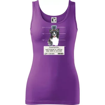 Lump a darebák border kolie - Dámské tílko - S ( Fialová )