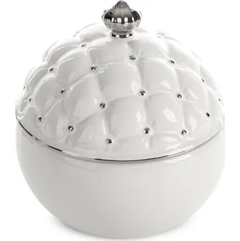 Dóza na potraviny Nádoba ADORE 06 s víkem bílá / stříbrná