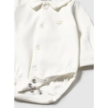 Kojenecký body Chlapecké košilové body 2183,2727 Mayoral smetanové barva: smetanová, Rozměr: 12 měsíců, 80 cm