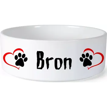 Miska pro psa Miska pro psa se jménem Bron (Keramická miska na krmivo pro psy)