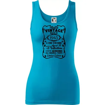 Dámské tričko Vintage Etiketa - 1945 - Dámské tílko - XL ( Světlý tyrkys )