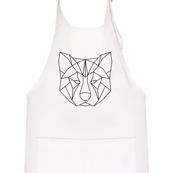 Kuchyňská zástěra Akita Inu - Geometrie - Dětská zástěra na vaření - Univerzální velikost ( Bílá )