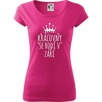 Dámské tričko Královny se rodí v září - Dámské triko Pure - S ( Purpurová )