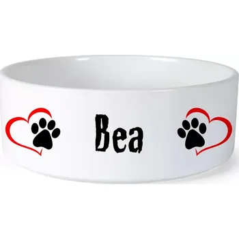 Miska pro psa Miska pro psa se jménem Bea (Keramická miska na krmivo pro psy)