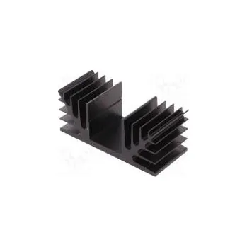 Chladič motoru Chladič lisovaný žebrovaný černá L 37,5mm W 88mm H 35mm