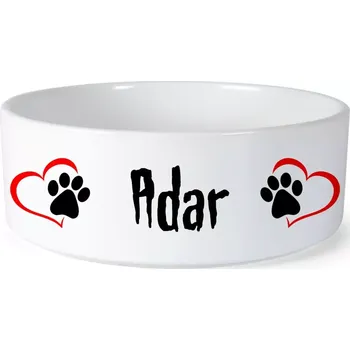 Miska pro psa Miska pro psa se jménem Adar (Keramická miska na krmivo pro psy)