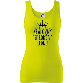 Královny se rodí v lednu - Dámské tílko - XS ( Limetková )