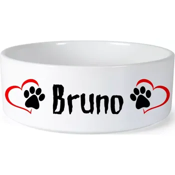Miska pro psa Miska pro psa se jménem Bruno (Keramická miska na krmivo pro psy)