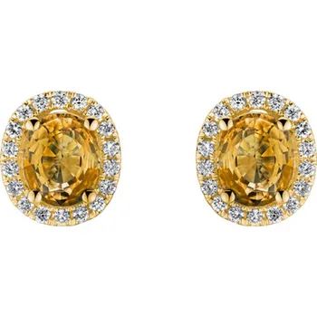 Náušnice Náušnice s diamanty a safírem Imperial Sapphire