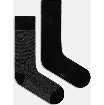 Pánské ponožky Ponožky Tommy Hilfiger 2-pack 701236313 černá 99X, vel. 39/42