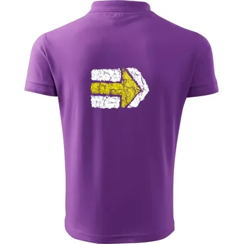 Pánská košile Párová turistická značka žlutá - Polokošile pánská Pique Polo 203 - 5XL ( Fialová )