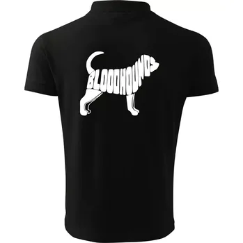 Pánská košile Bloodhound nápis v těle - Polokošile pánská Pique Polo 203 - 5XL ( Černá )