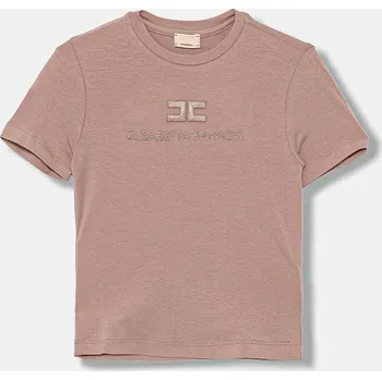 Dívčí tričko Dětské tričko Elisabetta Franchi růžová barva, EGTS098.0.JE006 34X, vel. 92