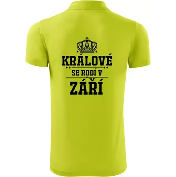 Pánská košile Králové se rodí v září - Polokošile Victory sportovní (dresovina) - 3XL ( Limetková )