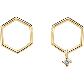 Náušnice Náušnice s diamantem Hexapolygon