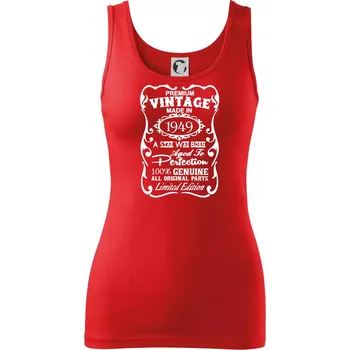 Dámské tričko Vintage Etiketa - 1949 - Dámské tílko - S ( Červená )