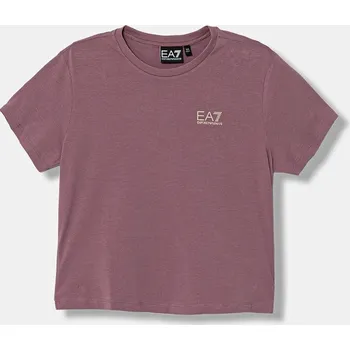Dětské tričko EA7 Emporio Armani růžová barva, 7G000137 AF10373 7G000137.AF10373 34X, vel. 176