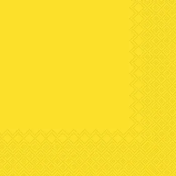 Papírový ubrousek POL-MAK Ubrousek jednobarevný MAKI 33x33cm 3vrstvý žlutý 20ks