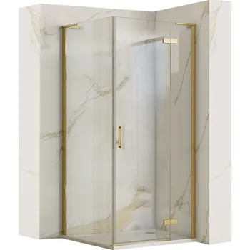 Rea Sprchová kabina REA Hugo 90x80 Gold Brush KPL-K8414