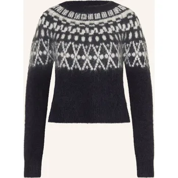 Dámský svetr Mrs & Hugs Dámský Svetr S Alpakou, tmavě modrá / světle šedá, 38