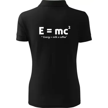 Pánská košile e = mc2 - coffee milk - Polokošile dámská Pique Polo - 3XL ( Černá )