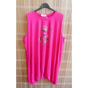 Dámské šaty Dámská volná tunika/krátké šaty růžové vel.UNI (XL/XXL)