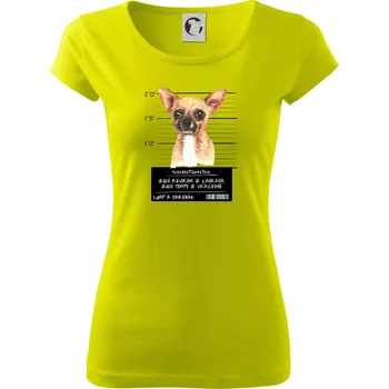 Dámské tričko Lump a darebák čivava - Dámské triko Pure - M ( Limetková )