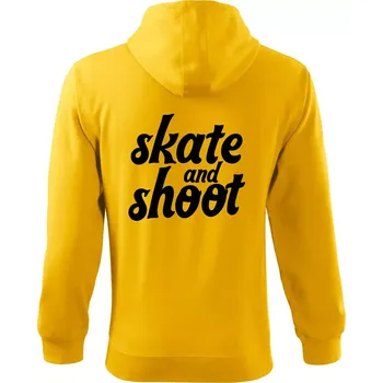 Pánská mikina Biatlon skate and shoot - Mikina s kapucí na zip trendy zipper - L ( Žlutá )