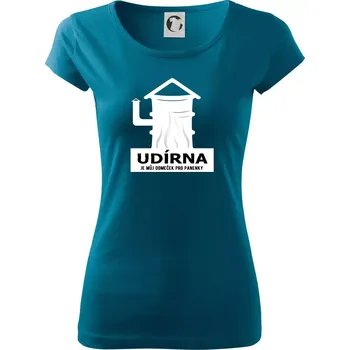 Udírna je můj domeček pro panenky - Dámské triko Pure - 3XL ( Petrolejová )