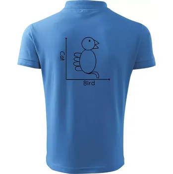 Pánská košile Cat bird diagram - Polokošile pánská Pique Polo 203 - 4XL ( Azurově modrá )