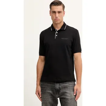 Polo tričko Armani Exchange pánské, černá barva, s aplikací, XM001557 AF10363 XM001557.AF10363.NOS 99X, vel. S