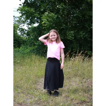 Dívčí sukně Ebbie Dětská sukně dlouhá mačkaná viskóza - ČERNÁ Velikost: 6 - 8 let