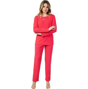 Dámské pyžamo Dámské froté pyžamo Emily malinově růžové L