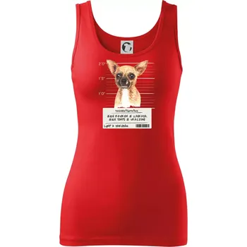 Dámské oblečení Lump a darebák čivava - Dámské tílko - M ( Červená )