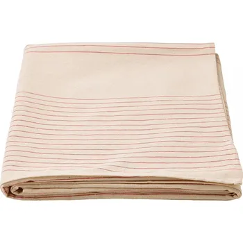 ubrus VIPPSTARR Ubrus pruhovaný vzor červená/přírodní 150x150 cm