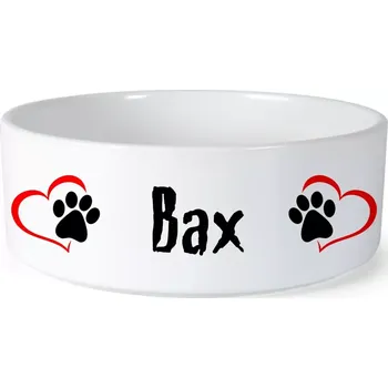 Miska pro psa Miska pro psa se jménem Bax (Keramická miska na krmivo pro psy)