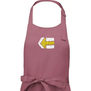 Kuchyňská zástěra Párová turistická značka žlutá - Dámská zástěra na vaření - Univerzální velikost ( Starorůžová )