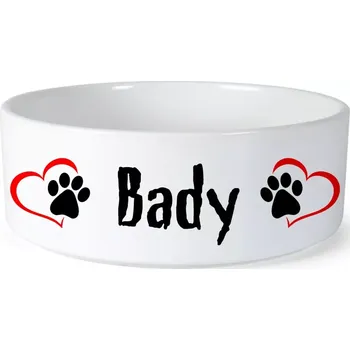 Miska pro psa Miska pro psa se jménem Bady (Keramická miska na krmivo pro psy)