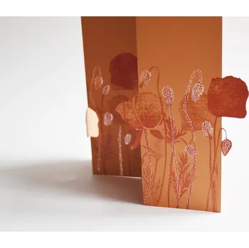 Porigami přání s obálkou Poppy, 11x 22 cm