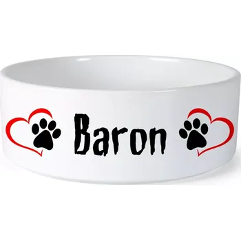 Miska pro psa Miska pro psa se jménem Baron (Keramická miska na krmivo pro psy)