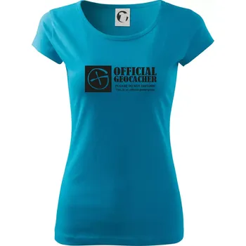 Dámské tričko Official geocacher - Dámské triko Pure - XS ( Světlý tyrkys )