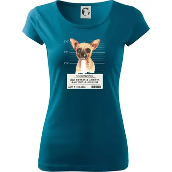 Dámské tričko Lump a darebák čivava - Dámské triko Pure - L ( Petrolejová )