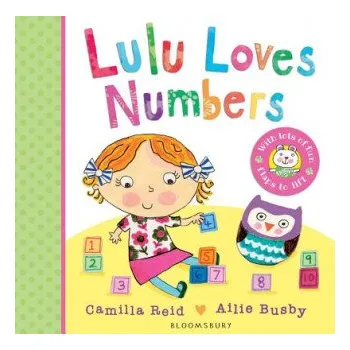 První čtění Lulu Loves Numbers (Camilla Reid)(Leporelo)