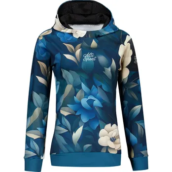 Dámská mikina Dámská funkční mikina premium ALTISPORT VOJ/ALW097MI01 MODRÉ KVĚTY L