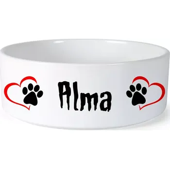 Miska pro psa Miska pro psa se jménem Alma (Keramická miska na krmivo pro psy)